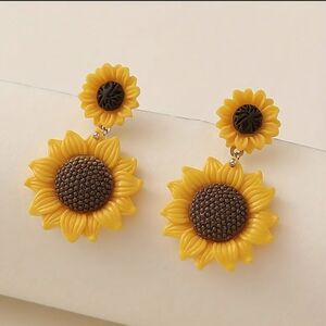 Sunflower Drop Earrings